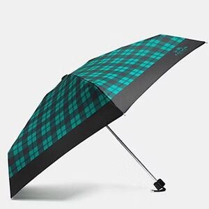 Coach Signature Plaid Mini Umbrella NWT